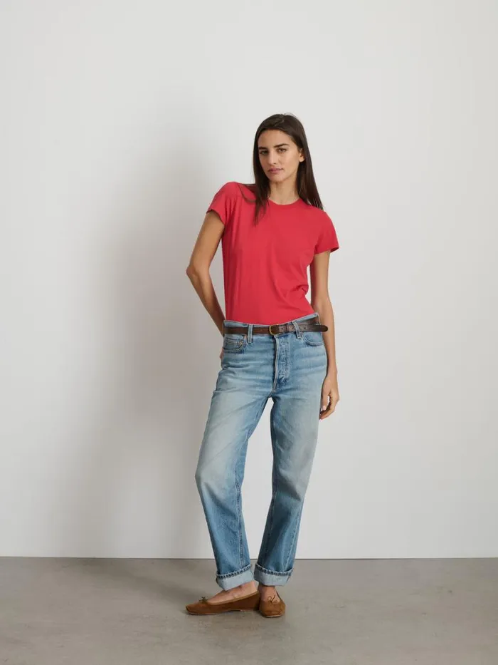 Alex Mill Prospect Tee In Cotton Jersey Cardinal Women Tees Tanks