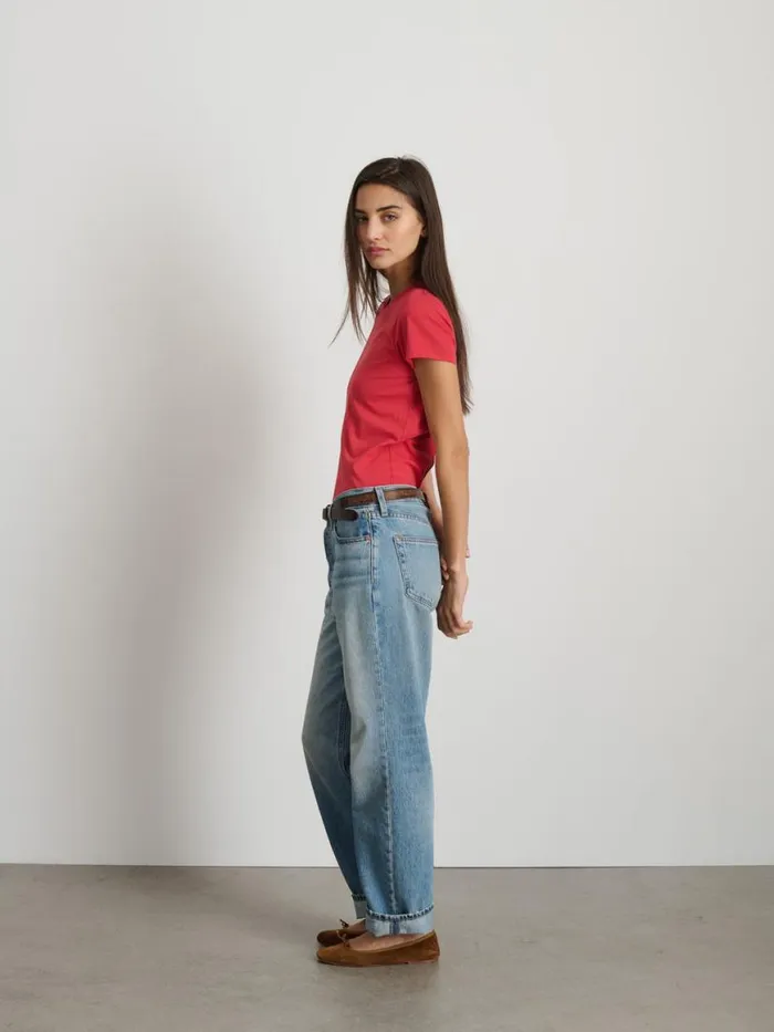 Alex Mill Prospect Tee In Cotton Jersey Cardinal Women Tees Tanks