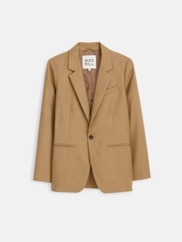 Alex Mill Soho Blazer In Wool Camel Women Jackets Outerwear