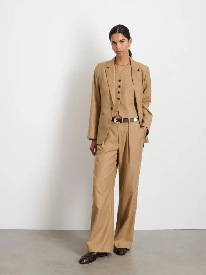 Alex Mill Soho Blazer In Wool Camel Women Jackets Outerwear