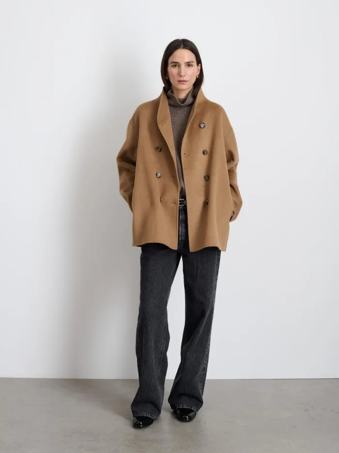 Alex Mill Sophia Coat In Wool Camel Women Jackets Outerwear