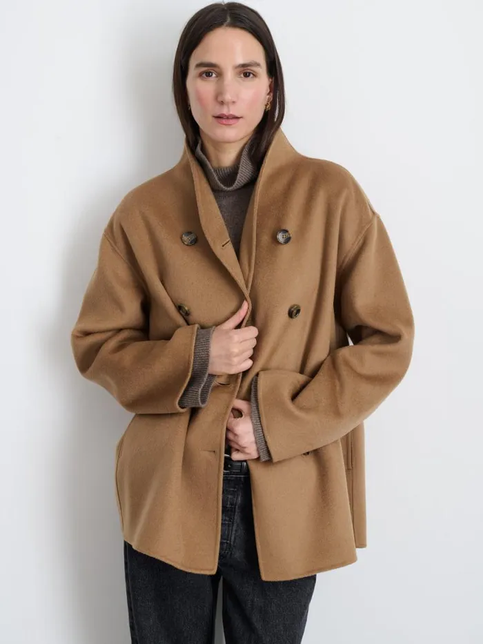 Alex Mill Sophia Coat In Wool Camel Women Jackets Outerwear