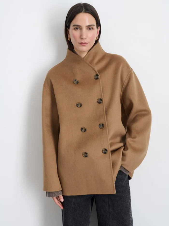 Alex Mill Sophia Coat In Wool Camel Women Jackets Outerwear