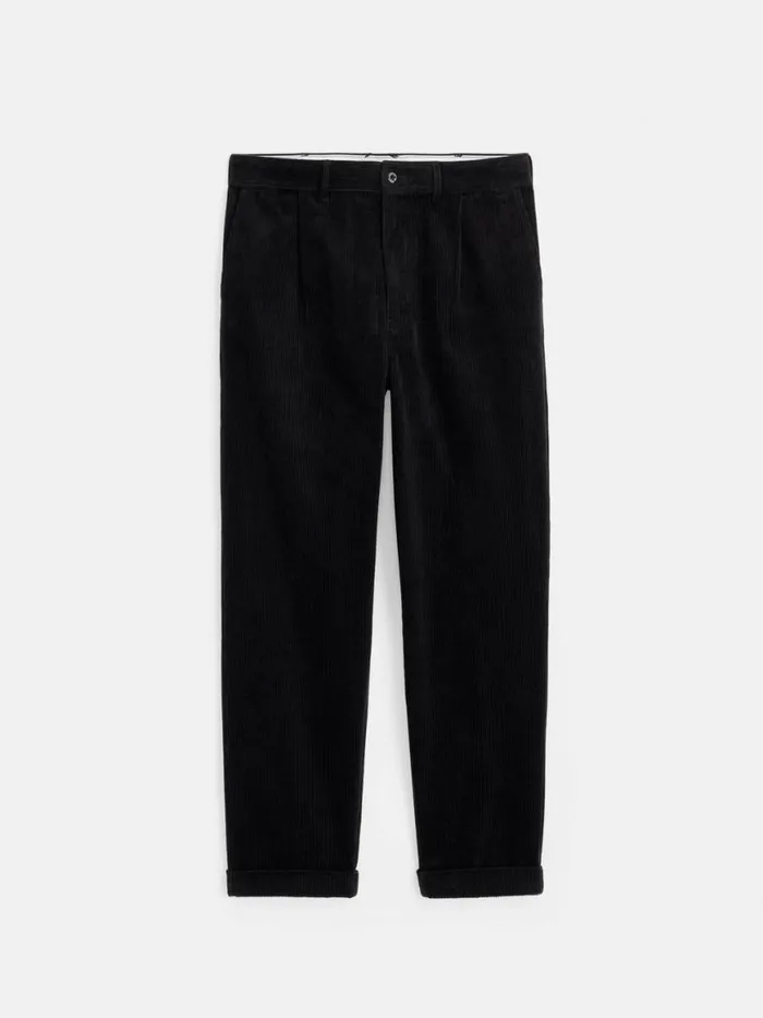 Alex Mill Standard Pleated Pant In Corduroy Black Men Pants