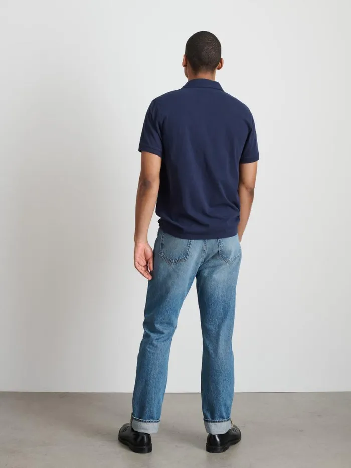 Alex Mill Standard Polo In Slub Cotton Navy Men Tees Polos