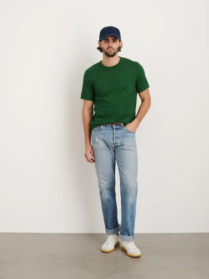 Alex Mill Standard TShirt In Slub Cotton Emerald Men Tees Polos