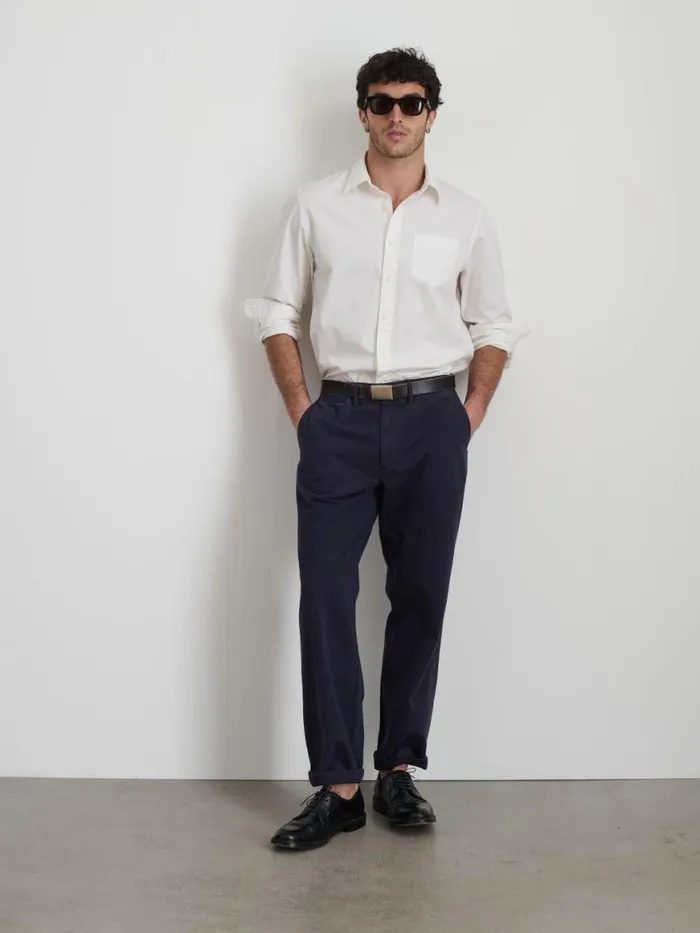Alex Mill Straight Leg Pant In Vintage Washed Chino Dark Navy Men Suiting Blazers