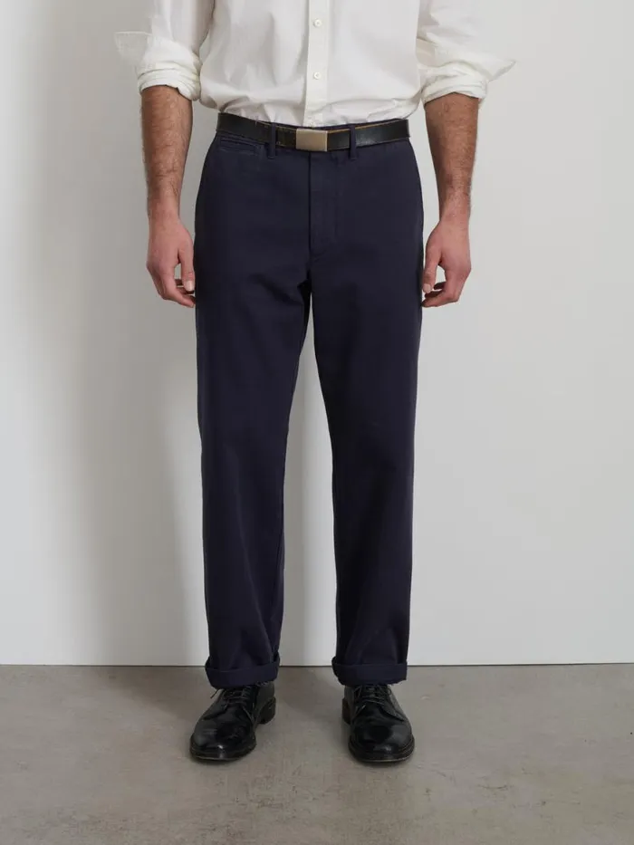 Alex Mill Straight Leg Pant In Vintage Washed Chino Dark Navy Men Suiting Blazers