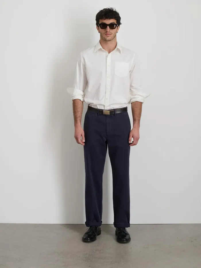 Alex Mill Straight Leg Pant In Vintage Washed Chino Dark Navy Men Suiting Blazers