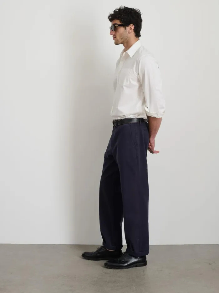 Alex Mill Straight Leg Pant In Vintage Washed Chino Dark Navy Men Suiting Blazers