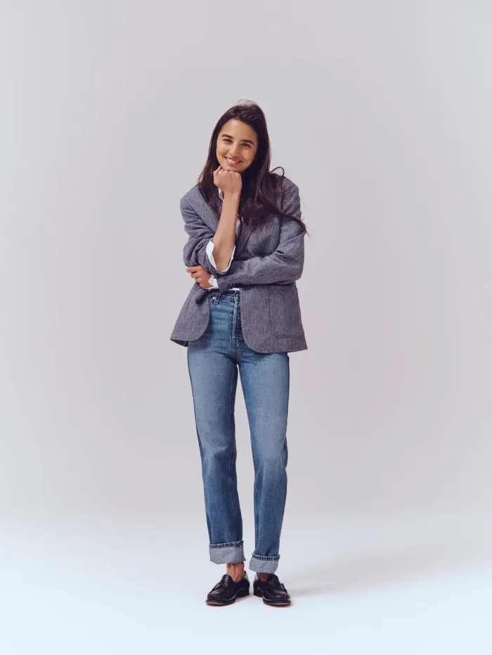 Alex Mill The Carla High Rise Straight Vintage Medium Indigo Women Pants