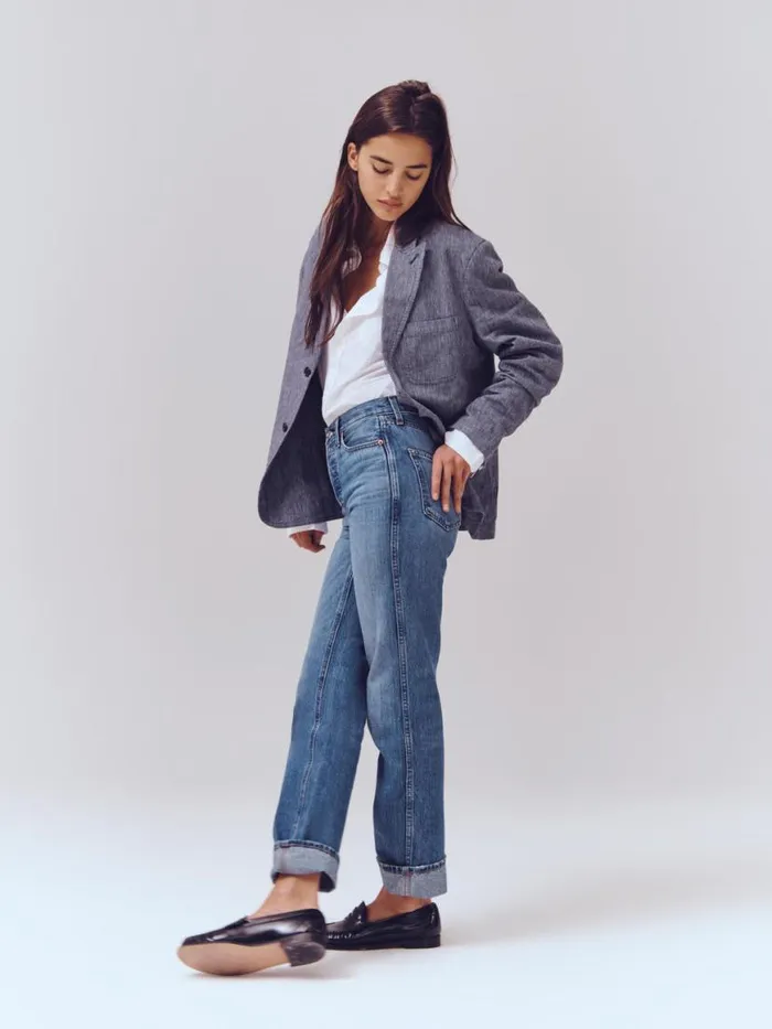 Alex Mill The Carla High Rise Straight Vintage Medium Indigo Women Pants