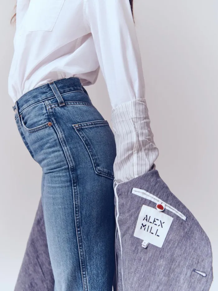 Alex Mill The Carla High Rise Straight Vintage Medium Indigo Women Pants