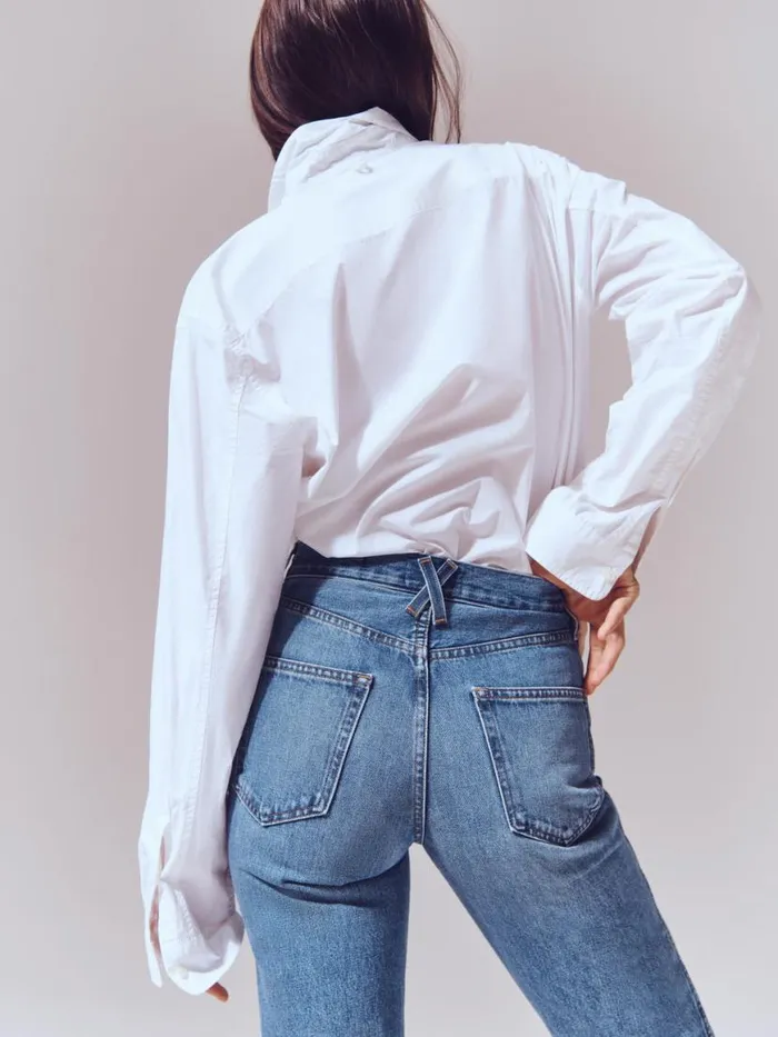 Alex Mill The Carla High Rise Straight Vintage Medium Indigo Women Pants