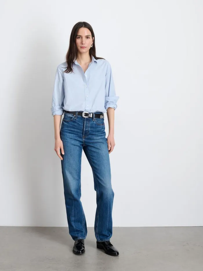 Alex Mill Val Shirt In Poplin Calm Blue Women Shirts Tops