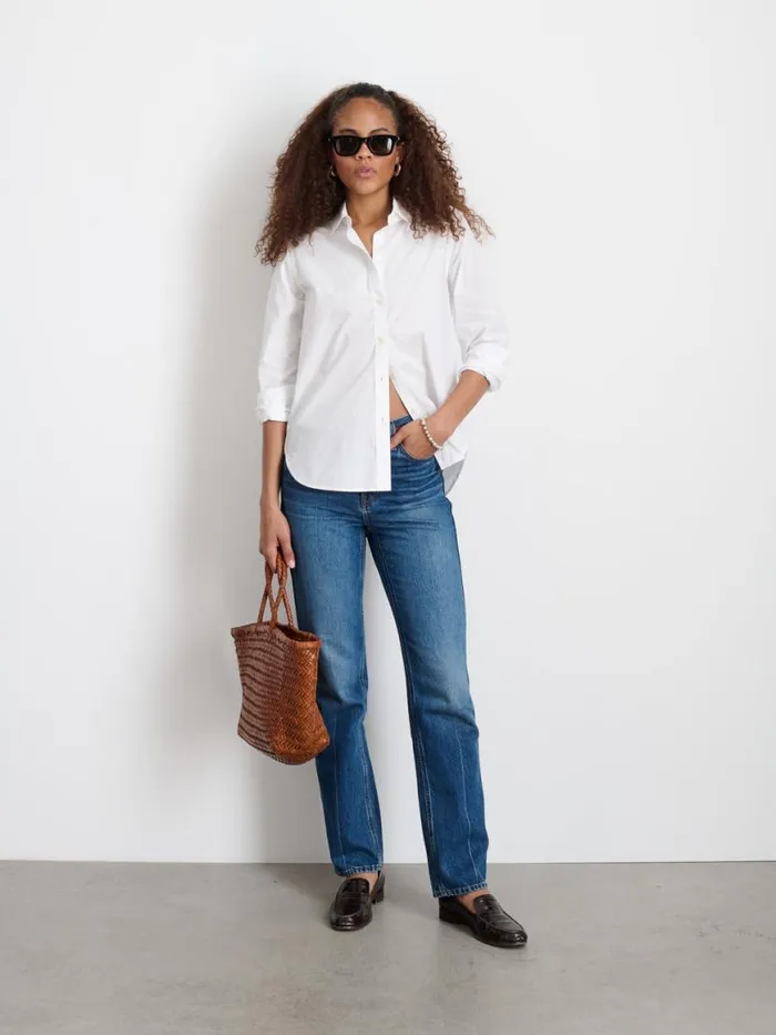 Alex Mill Val Shirt In Poplin White Women Shirts Tops