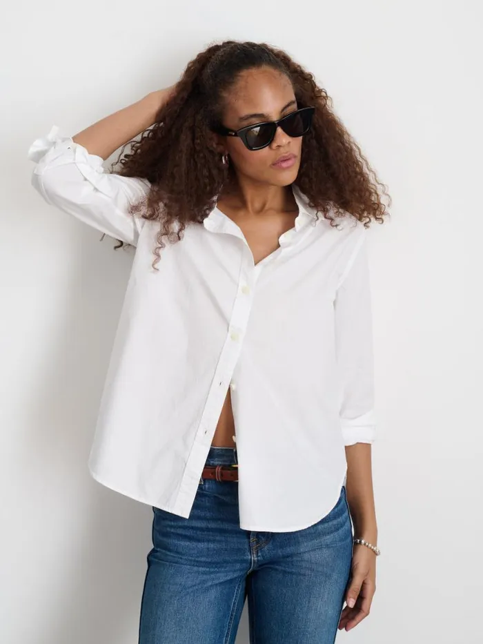 Alex Mill Val Shirt In Poplin White Women Shirts Tops