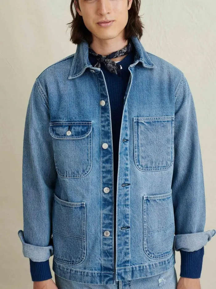 Alex Mill Work Jacket In Vintage Wash Denim Men Jackets Coats