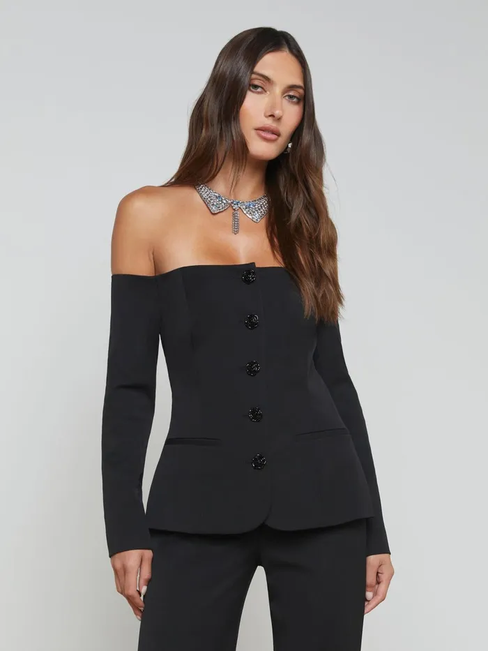 Alice Blazer Top Black Women L039Agence Blazers and Jackets