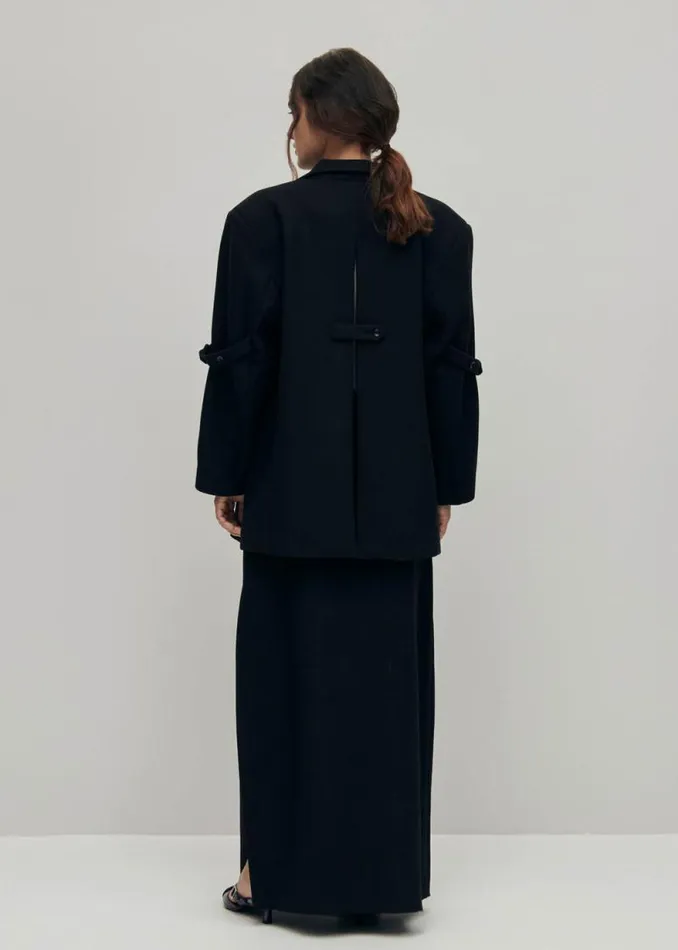 Amber Black Blazer Women ALOHAS Blazers Vests