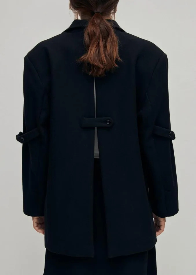 Amber Black Blazer Women ALOHAS Blazers Vests