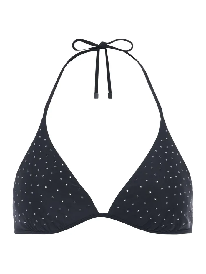 Annabelle Embellished Bikini Top Blackcrystal Women L039Agence Swimwear