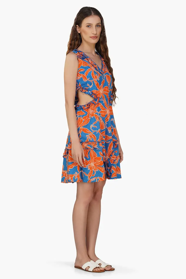 Apricot Beauty Printed Short Dress Apricot Beauty Printed Short Dress