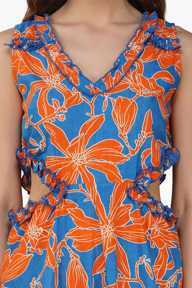 Apricot Beauty Printed Short Dress Apricot Beauty Printed Short Dress
