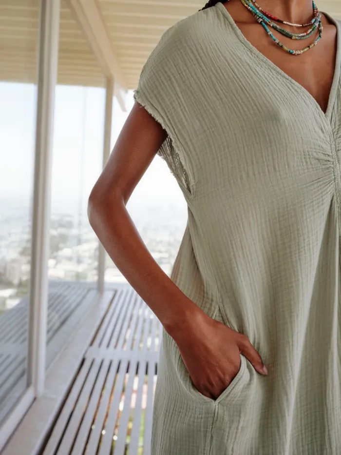 Aqua Grey Drue Dress Women Dresses XRENA Aqua Grey Drue Dress Women Dresses XRENA