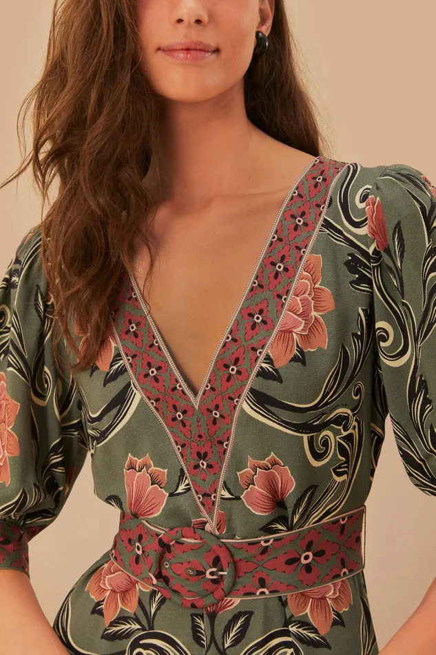 Arabesque Floral Green Maxi Dress Women FARM Rio Maxi Dresses Arabesque Floral Green Maxi Dress Women FARM Rio Maxi Dresses