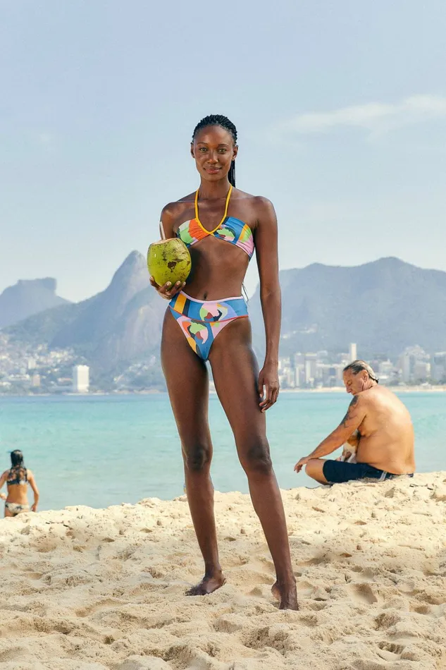 Araraquara High Waisted Bikini Bottom Women FARM Rio Bikinis