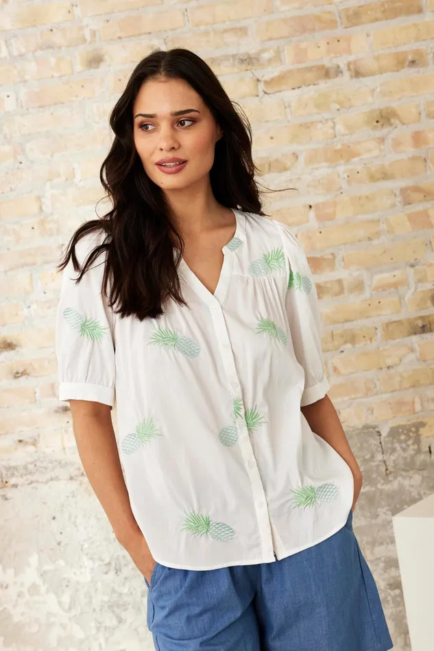 ARIEL SHIRT 16217 020 Off White 020 Women IN FRONT BLOUSES SHIRTS