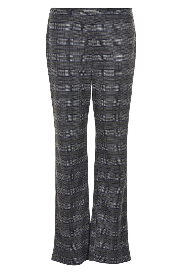 ASTRID CHECKED PANTS 12847 Night Blue 590 Women IN FRONT PANTS