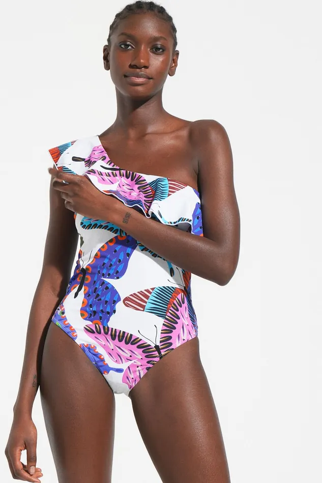 Asymmetrical Butterfly Swimsuit Women Desigual Swimwear