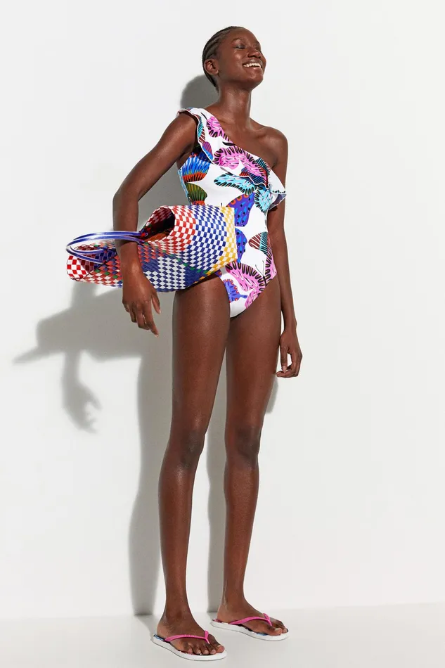 Asymmetrical Butterfly Swimsuit Women Desigual Swimwear