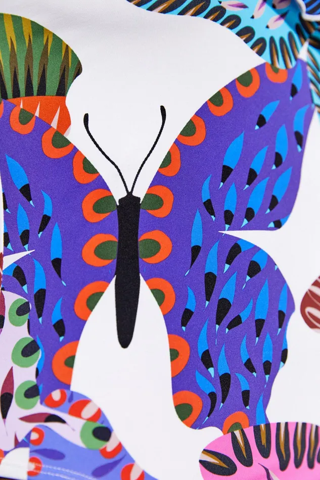 Asymmetrical Butterfly Swimsuit Women Desigual Swimwear