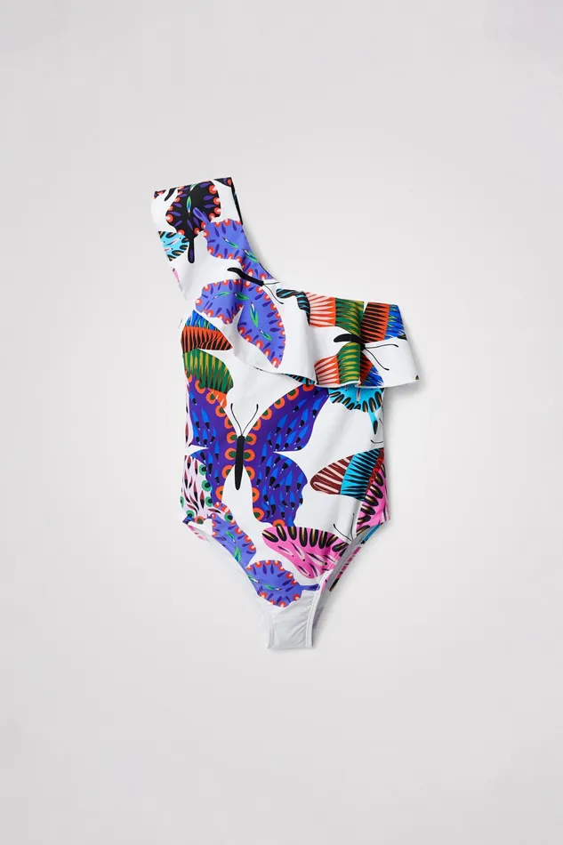 Asymmetrical Butterfly Swimsuit Women Desigual Swimwear