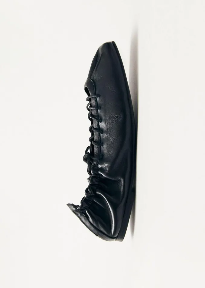 Aureline Black Leather Ballet Flats Women ALOHAS Ballet Flats