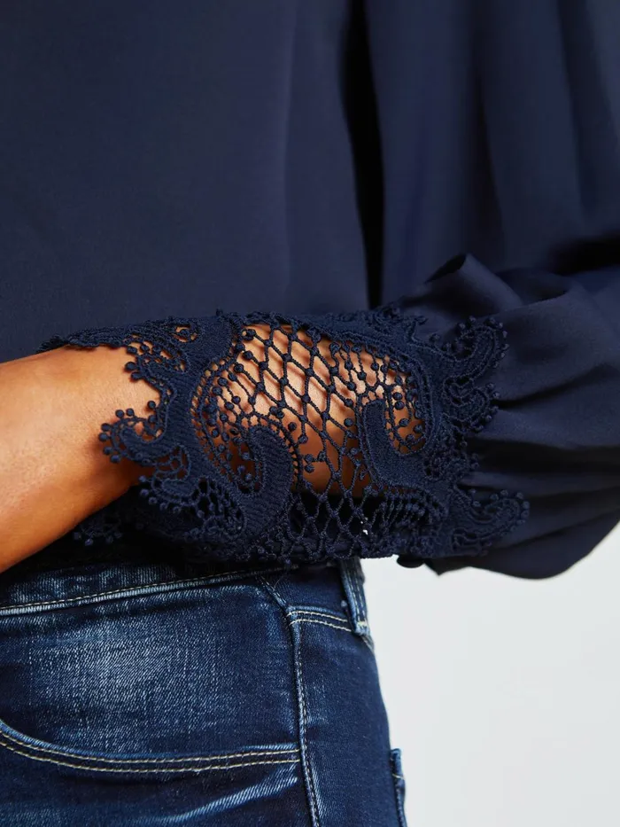 Ava Blouse Midnight Women L039Agence Blouses and Tops Ava Blouse Midnight Women L039Agence Blouses and Tops