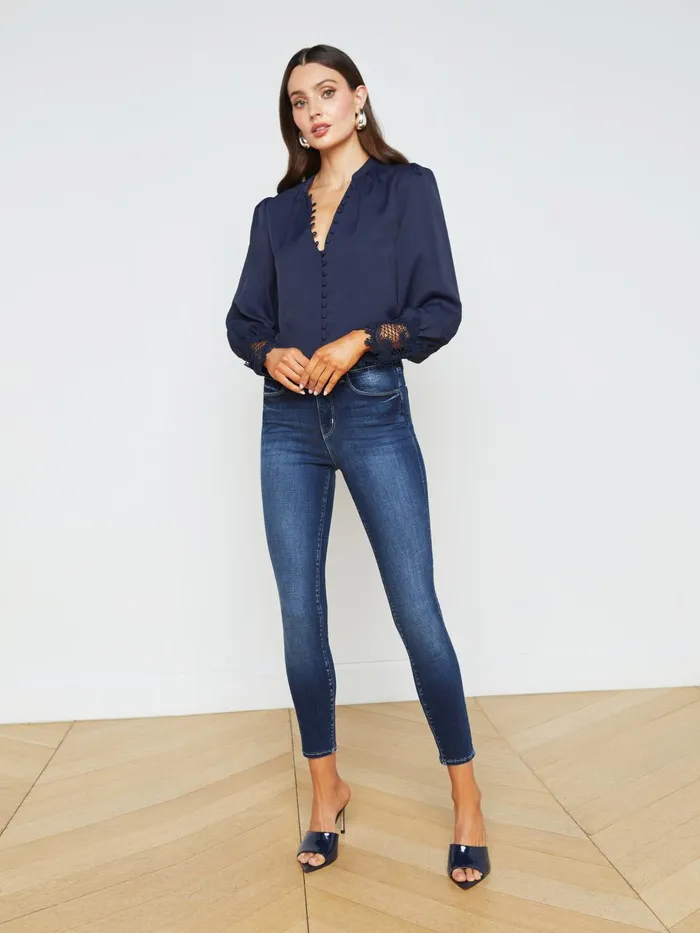 Ava Blouse Midnight Women L039Agence Blouses and Tops Ava Blouse Midnight Women L039Agence Blouses and Tops