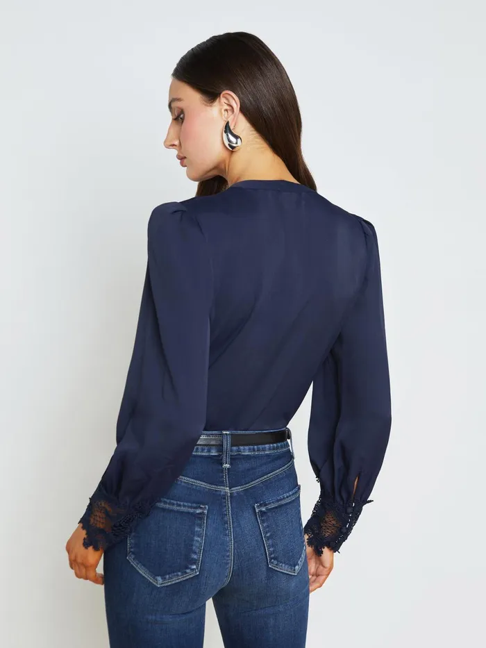 Ava Blouse Midnight Women L039Agence Blouses and Tops Ava Blouse Midnight Women L039Agence Blouses and Tops