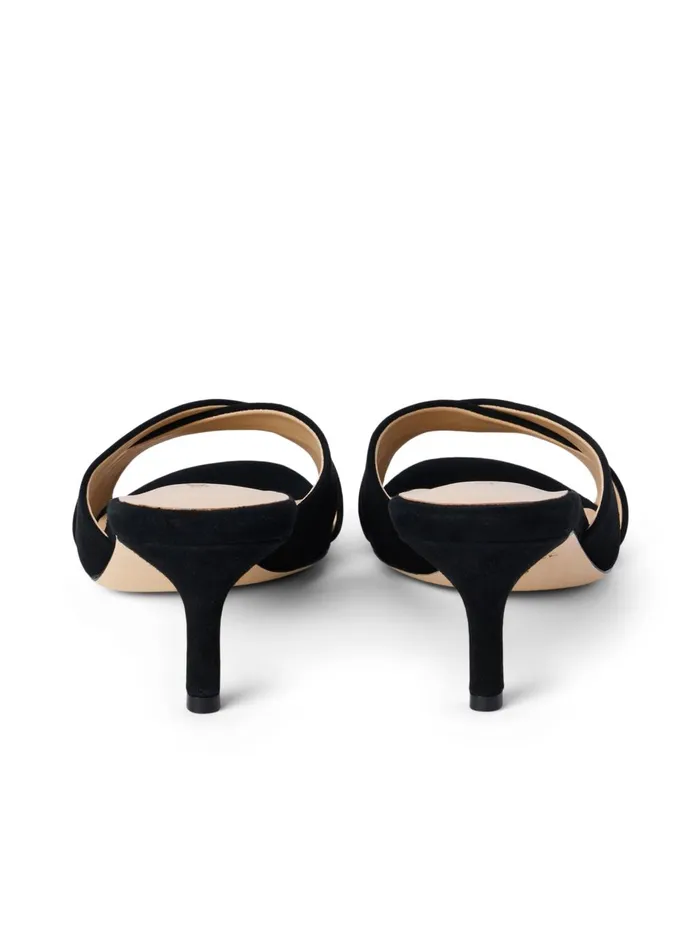 Aveline KittenHeel Sandal Black Suede Women L039Agence Heels Aveline KittenHeel Sandal Black Suede Women L039Agence Heels
