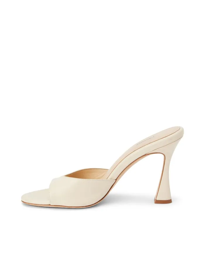 Avery Leather PeepToe Mule Ecru Leather Women L039Agence Heels Avery Leather PeepToe Mule Ecru Leather Women L039Agence Heels