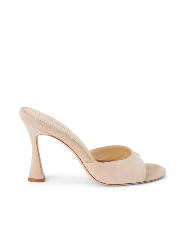 Avery Suede PeepToe Mule Pecan Suede Women L039Agence Heels