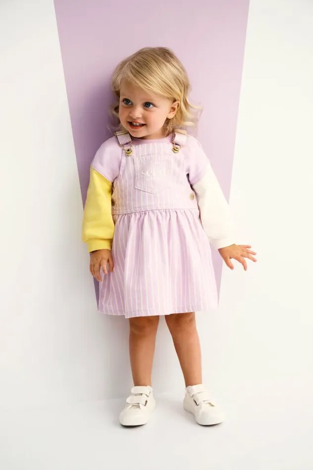 Baby Dresses Seed Heritage Logo Pinafore Soft Lilac