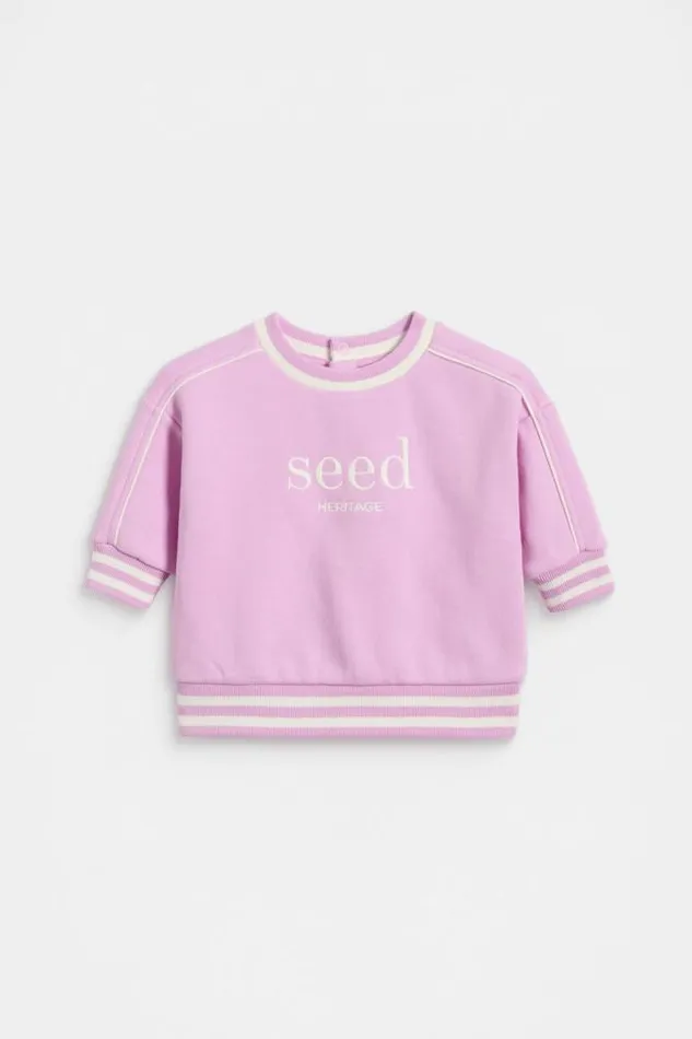 Baby Knitwear and Sweaters Seed Heritage Core Logo Sweat Fairy Floss