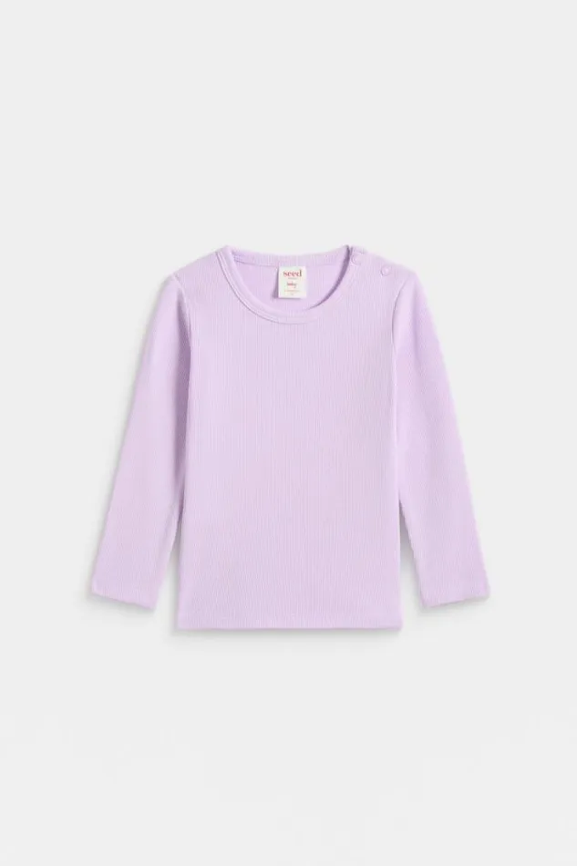 Baby TShirts and Tops Seed Heritage Core Rib Tee Soft Lilac