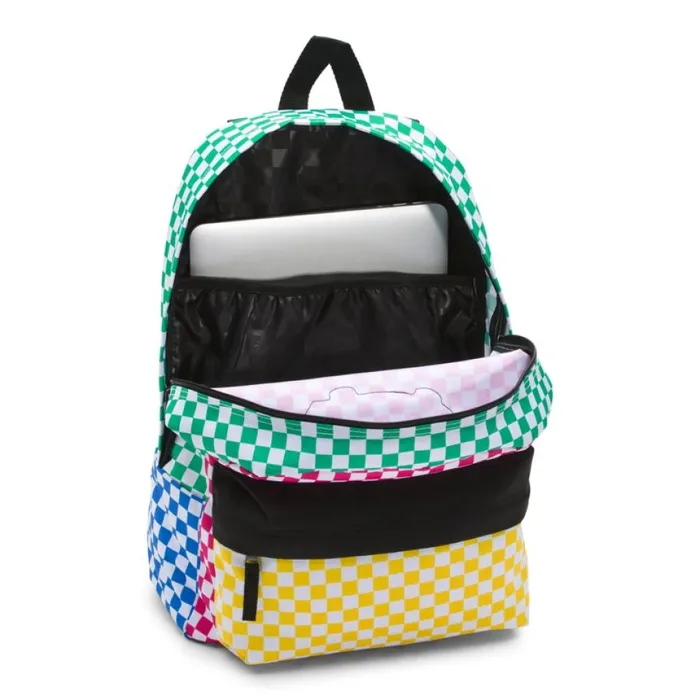 Backpacks and Bags Vans MenWomen Realm Printed Backpack Checker Block Backpacks and Bags Vans MenWomen Realm Printed Backpack Checker Block