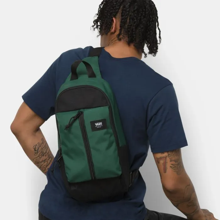 Backpacks and Bags Warp Sling Bag Pine NeedleBlack 8211 Vans Men
