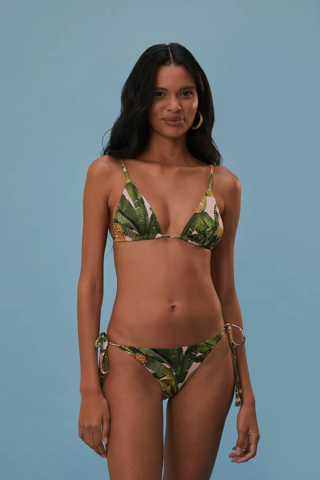 Banana Leaves Tie Side Bikini Bottom Women FARM Rio Bikinis